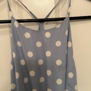 Ann Taylor Light Blue and White Maxi Dress